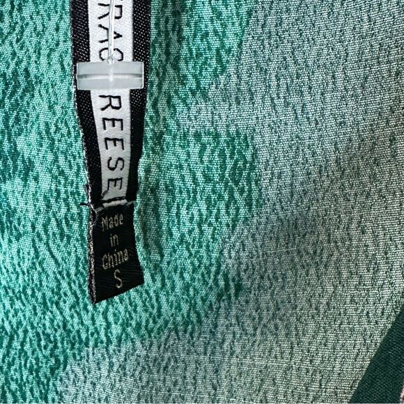 NEW Anthropologie Tracy Reese Aleah Green Floral Ruffle Midi Dress | S - Picture 9 of 11